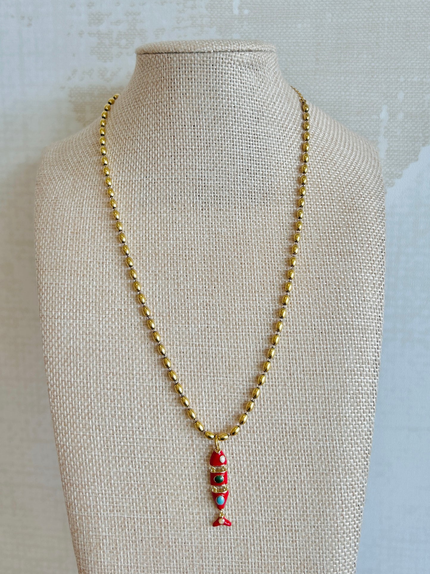 Red Fish Necklace