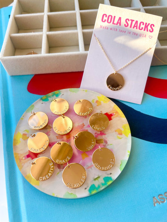 2026 Word of the Year Necklace - Cola Stacks -