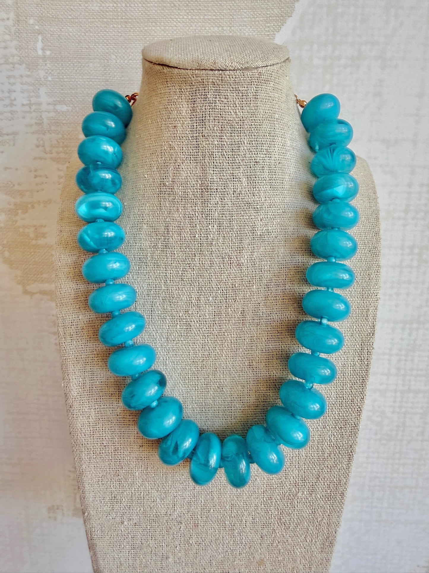 Bright Blue Bauble Necklace
