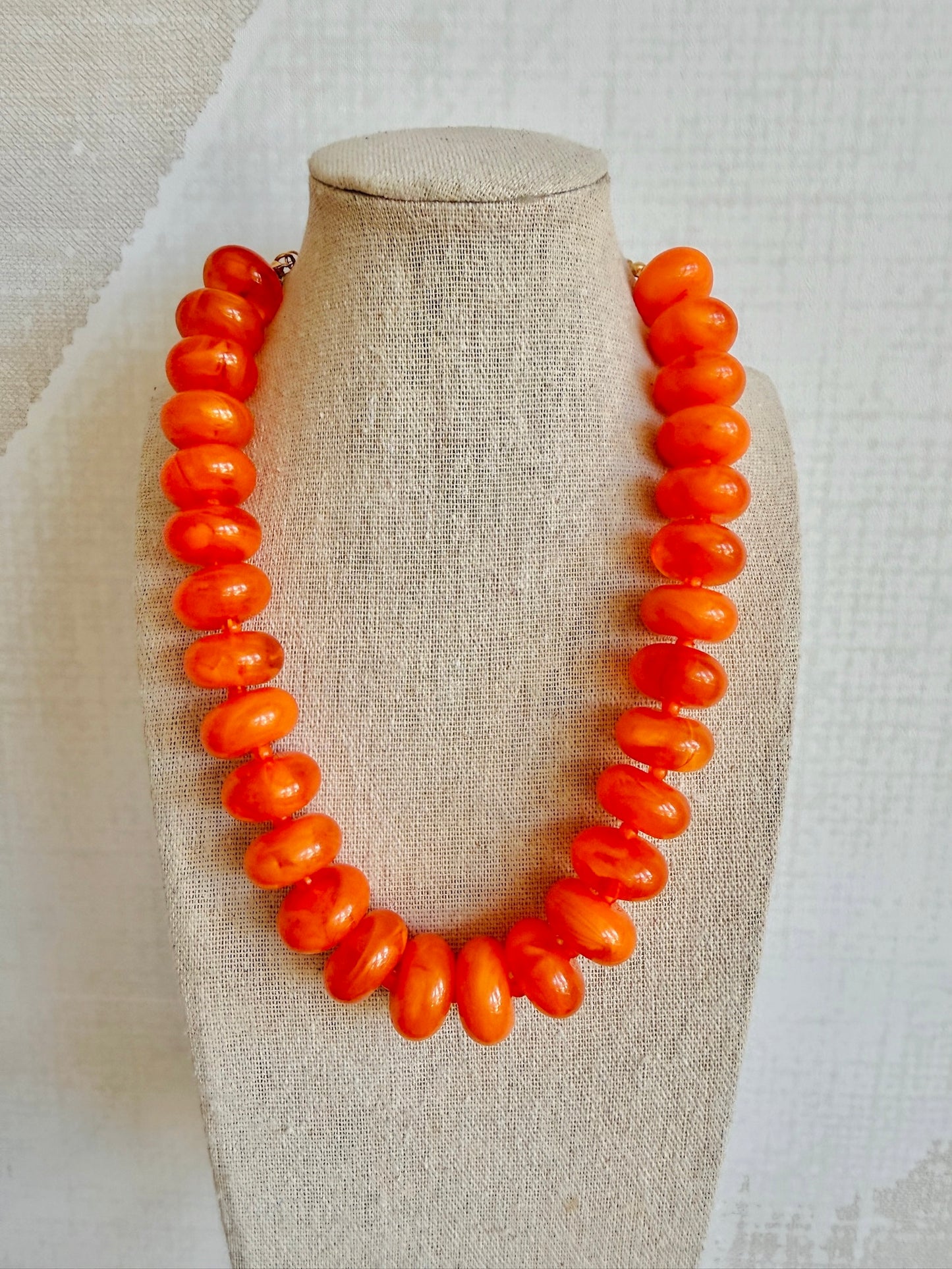 Orange Bauble Necklace