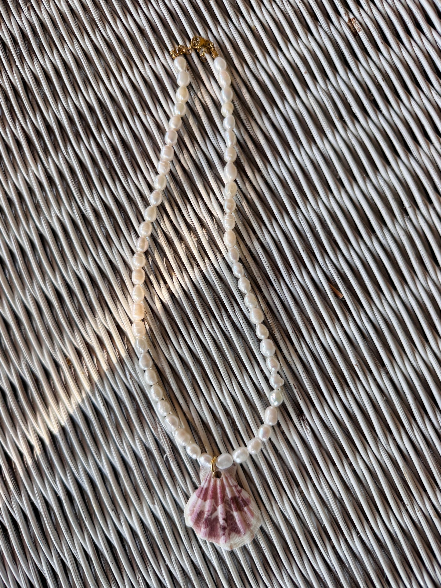 Seashell Pearl Necklace