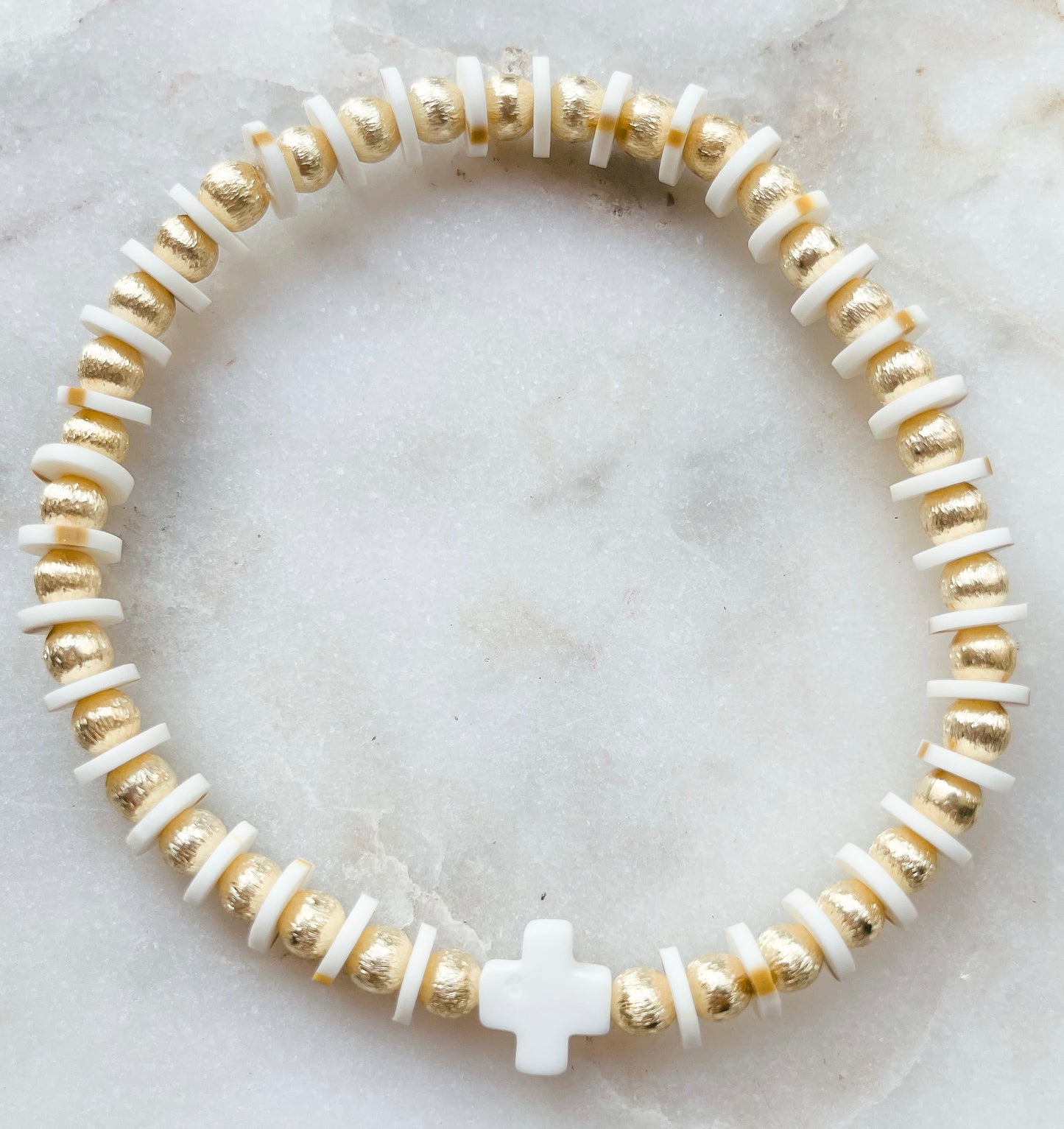 Speckled Cross Bracelet
