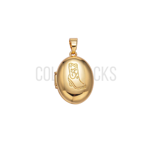 Cowboy Boot Locket Charm