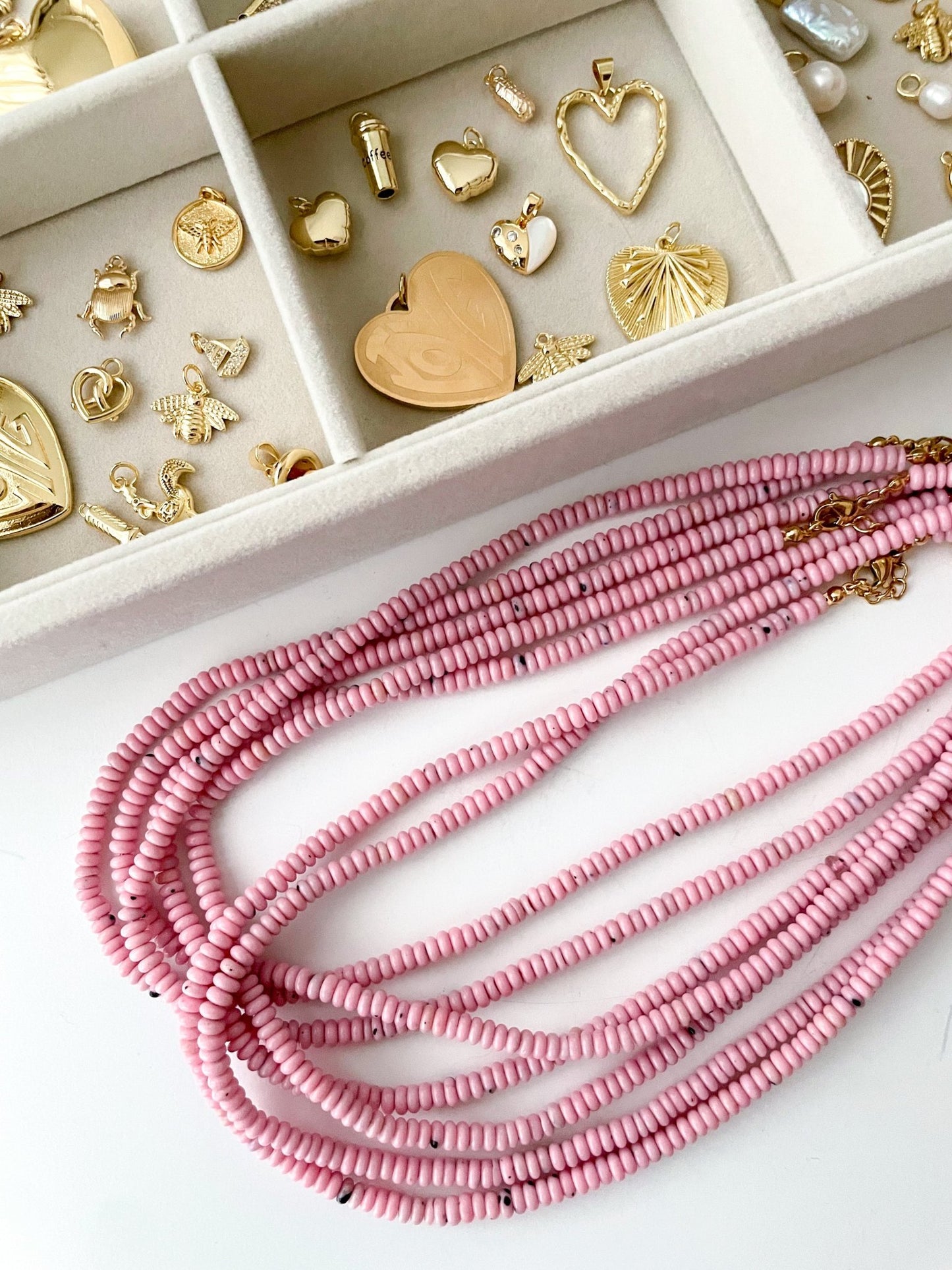 Ashley Necklace - Cola Stacks -