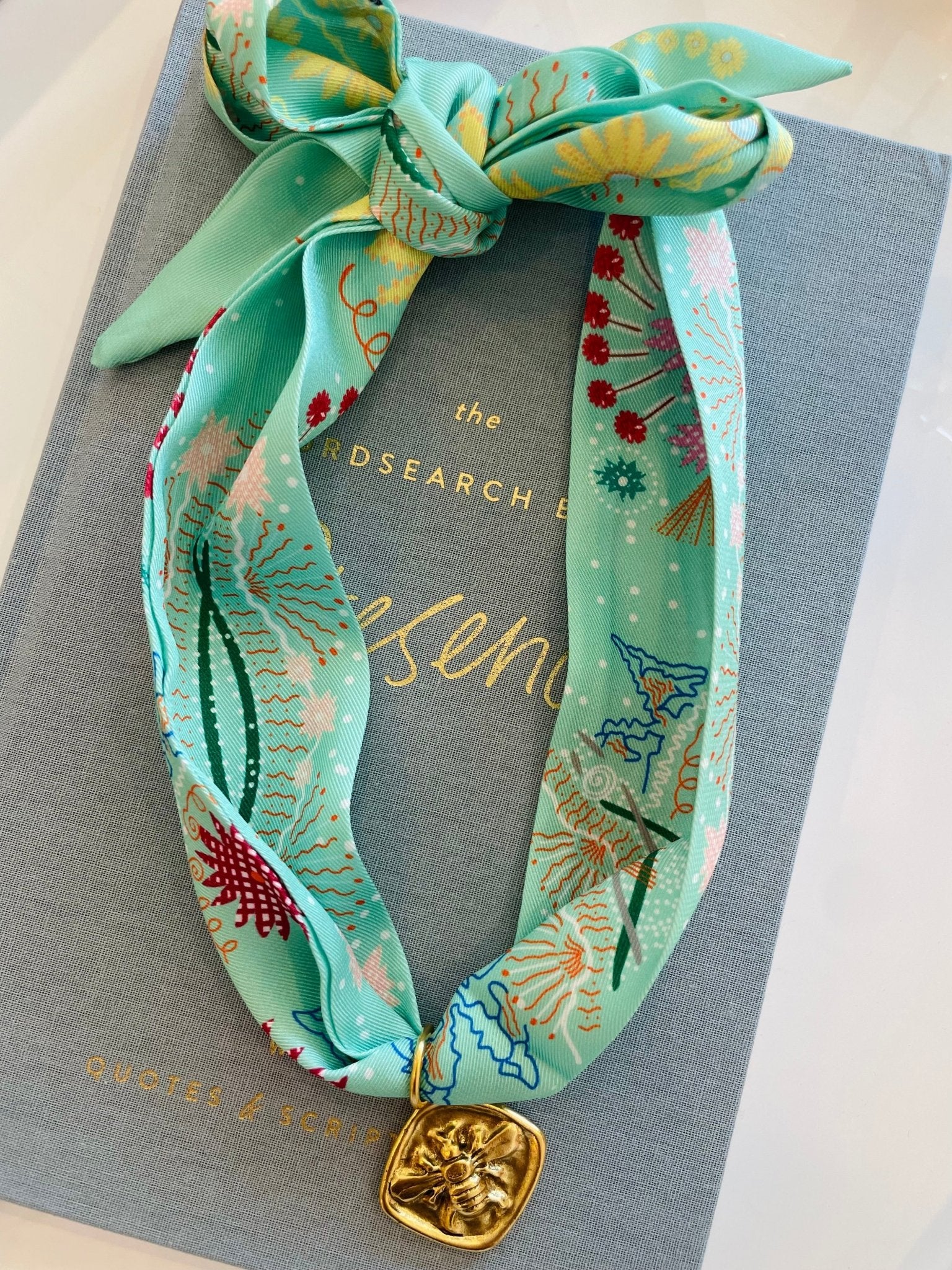 Bee Joyful Scarf Necklace - Cola Stacks -