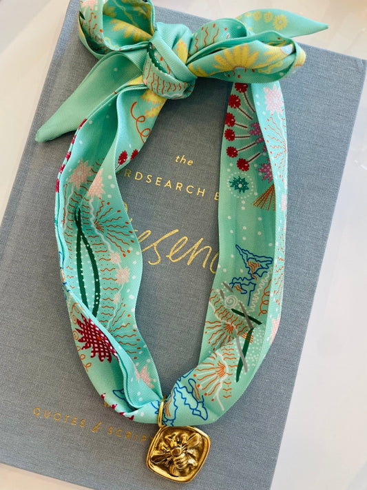 Bee Joyful Scarf Necklace - Cola Stacks -