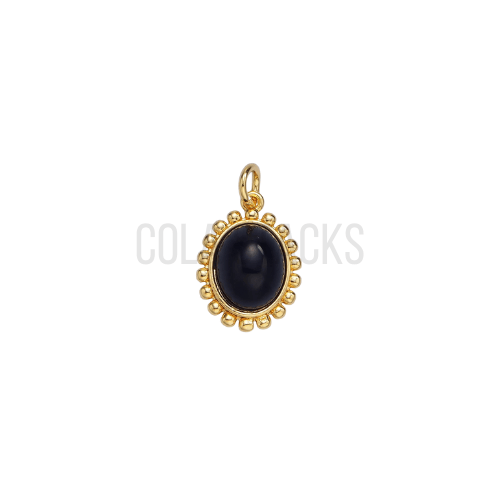 Black Onyx Charm - Cola Stacks -