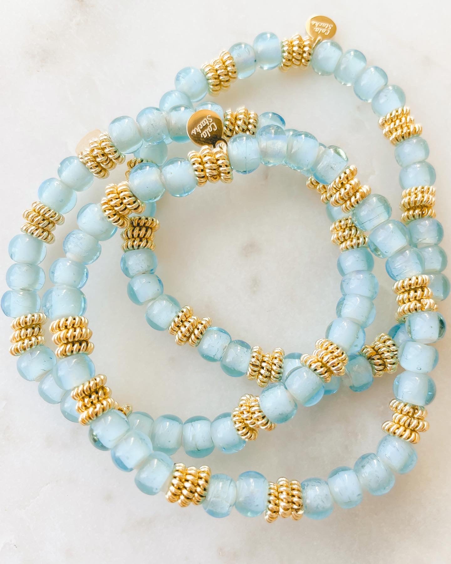 Blue Yale Bracelet - Cola Stacks -