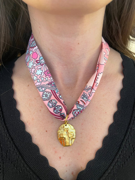 Bold Faith Scarf Necklace - Cola Stacks -