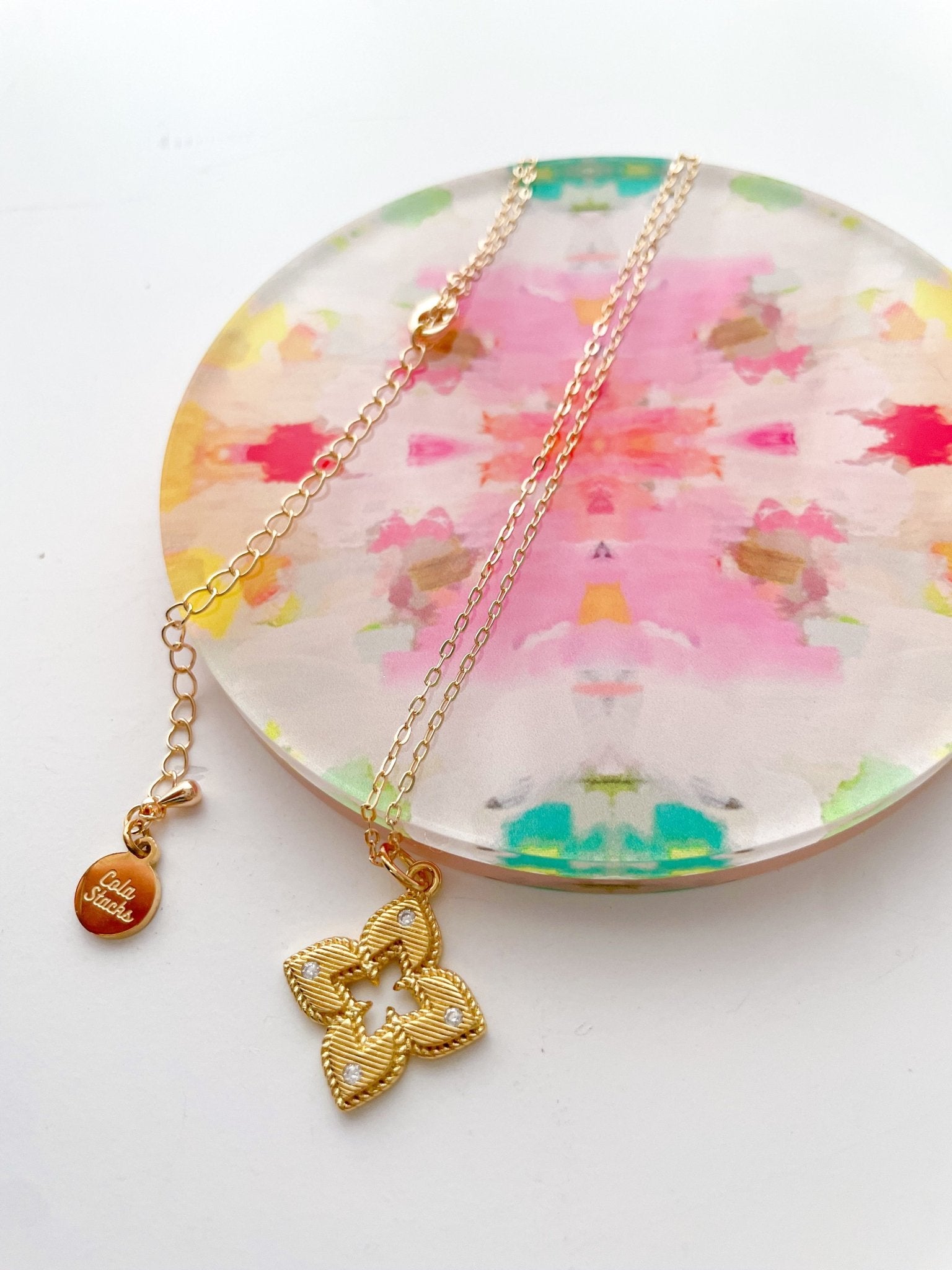 Caroline Necklace - Cola Stacks -