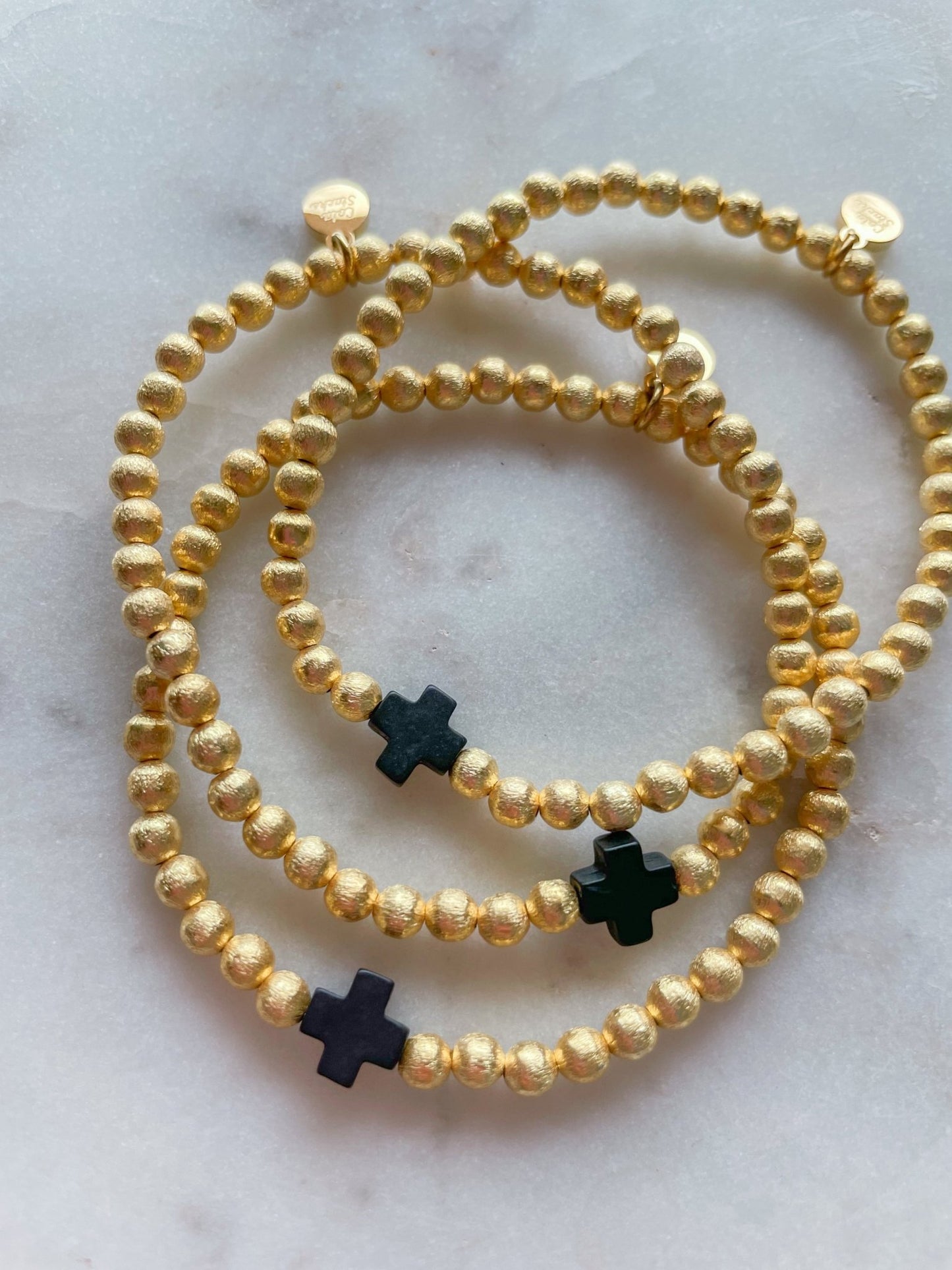 Colored Cross Bracelet - Cola Stacks -
