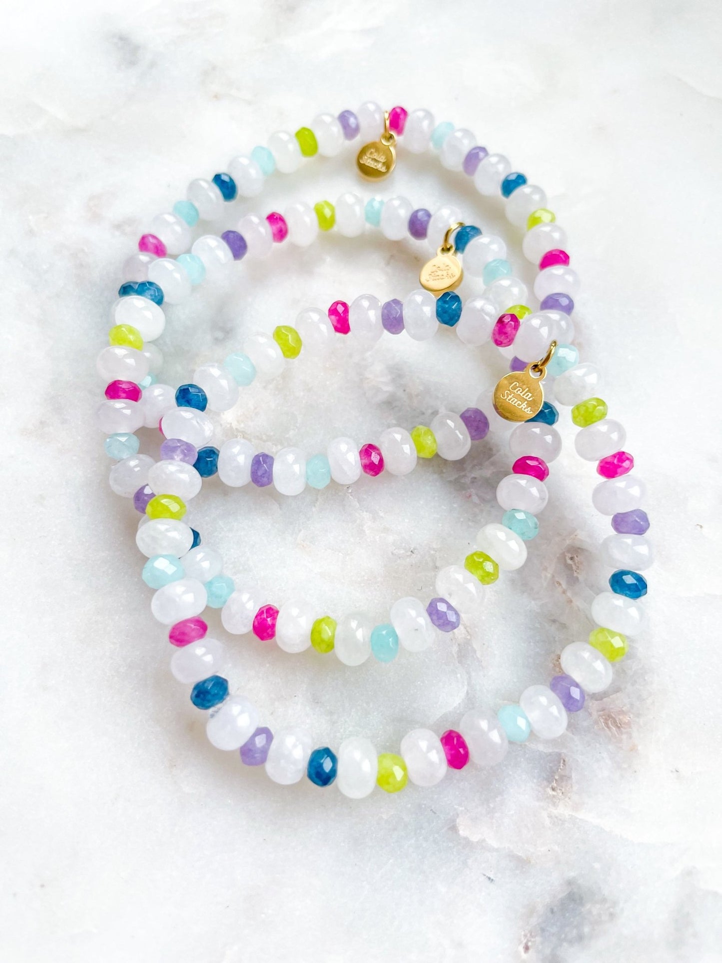 Confetti Bracelet - Cola Stacks -