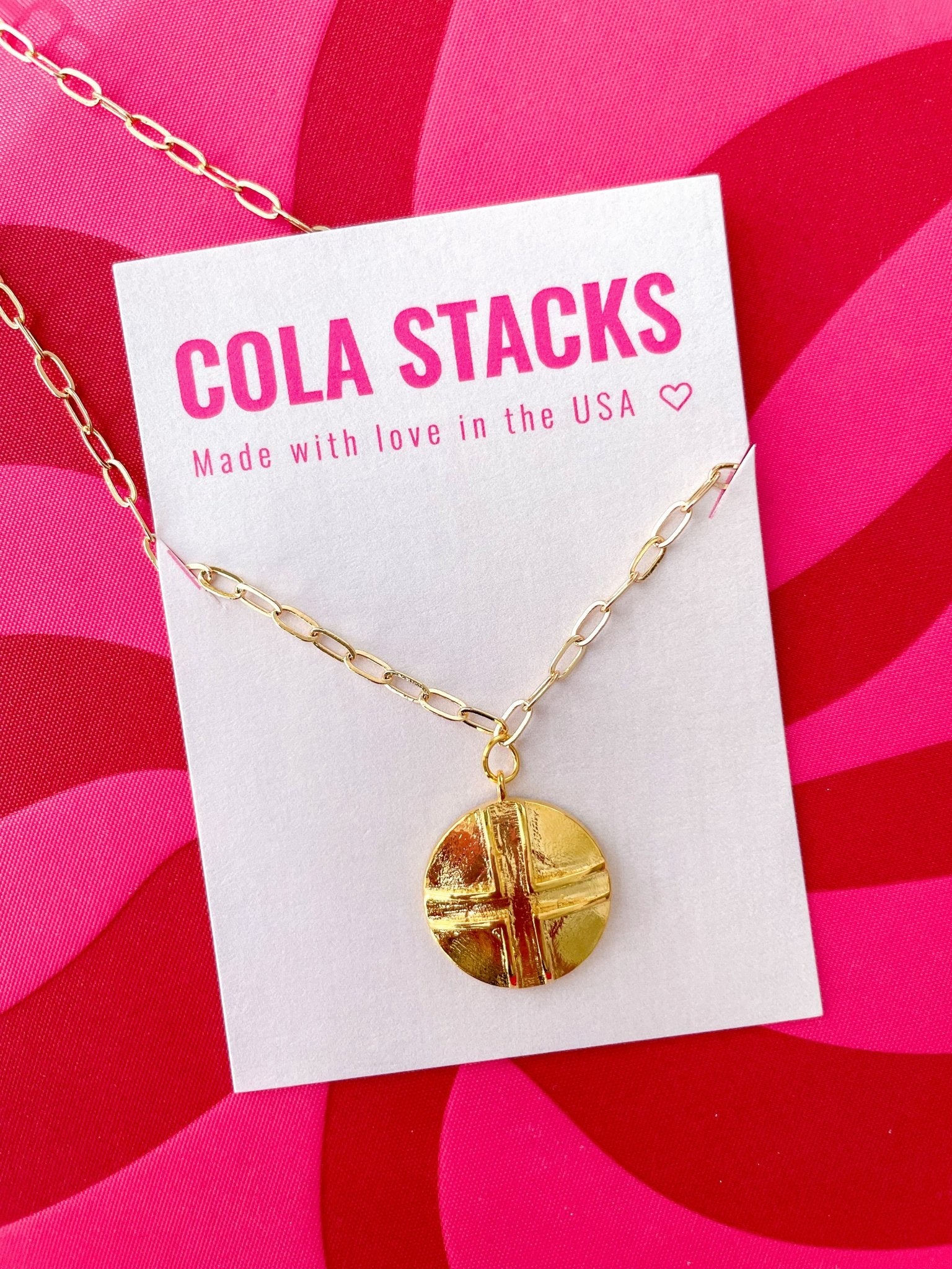 Eleanor Necklace - Cola Stacks -