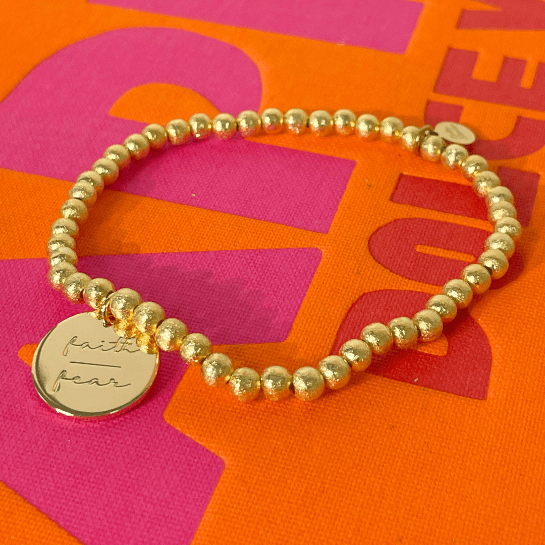 Faith Over Fear Bracelet - Cola Stacks -