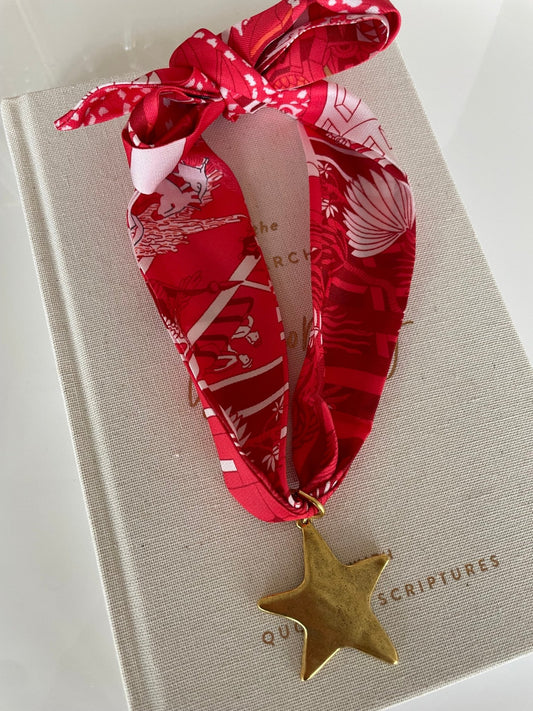 Firecracker Scarf Necklace - Cola Stacks -
