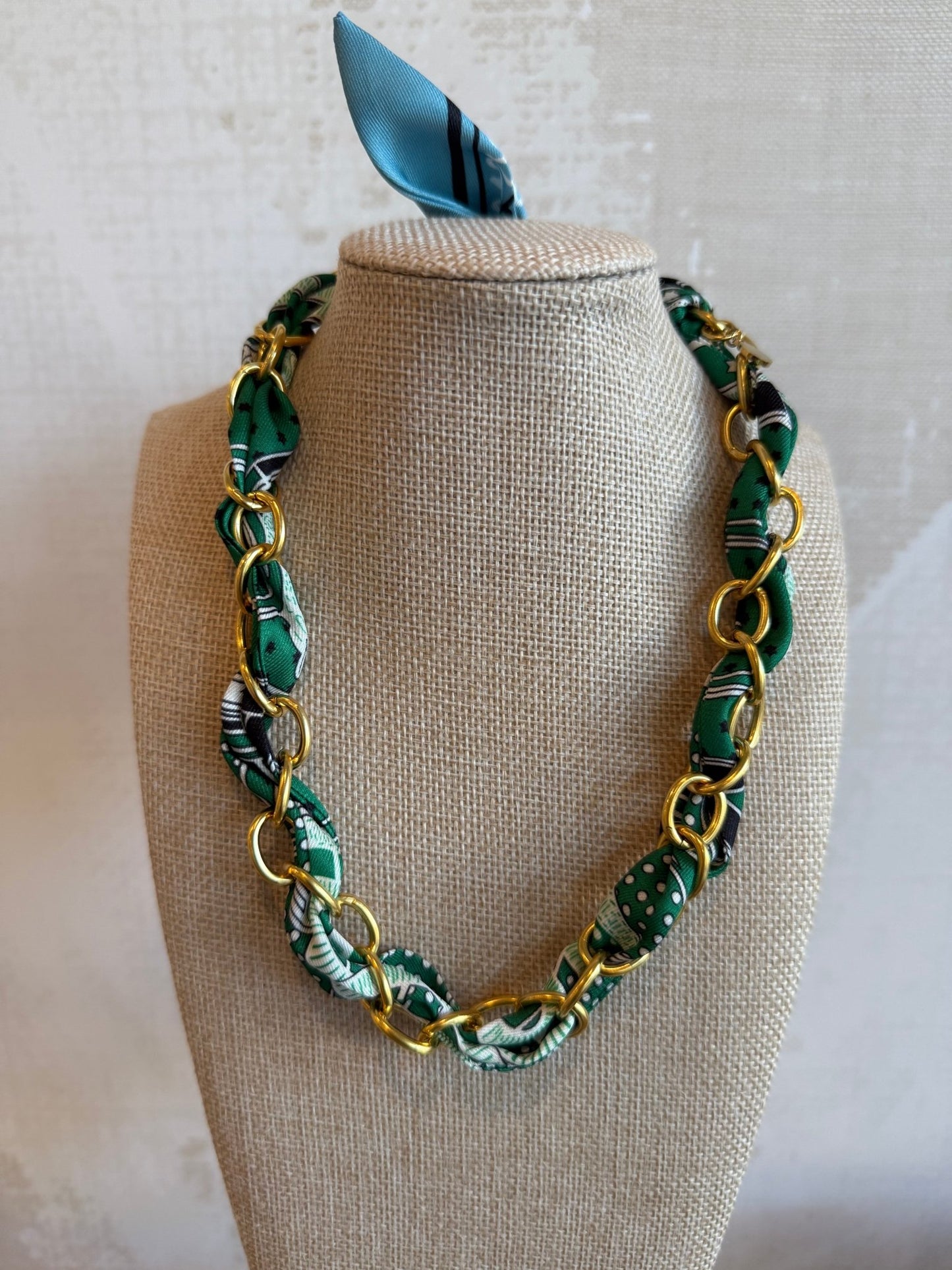 Florence Scarf Chain Necklace - Cola Stacks -