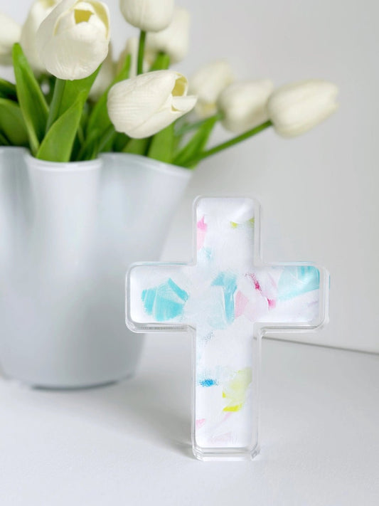 Freestanding Acrylic Cross - Cola Stacks -