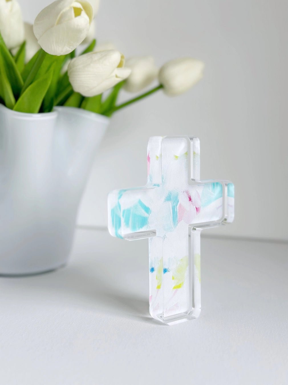Freestanding Acrylic Cross - Cola Stacks -