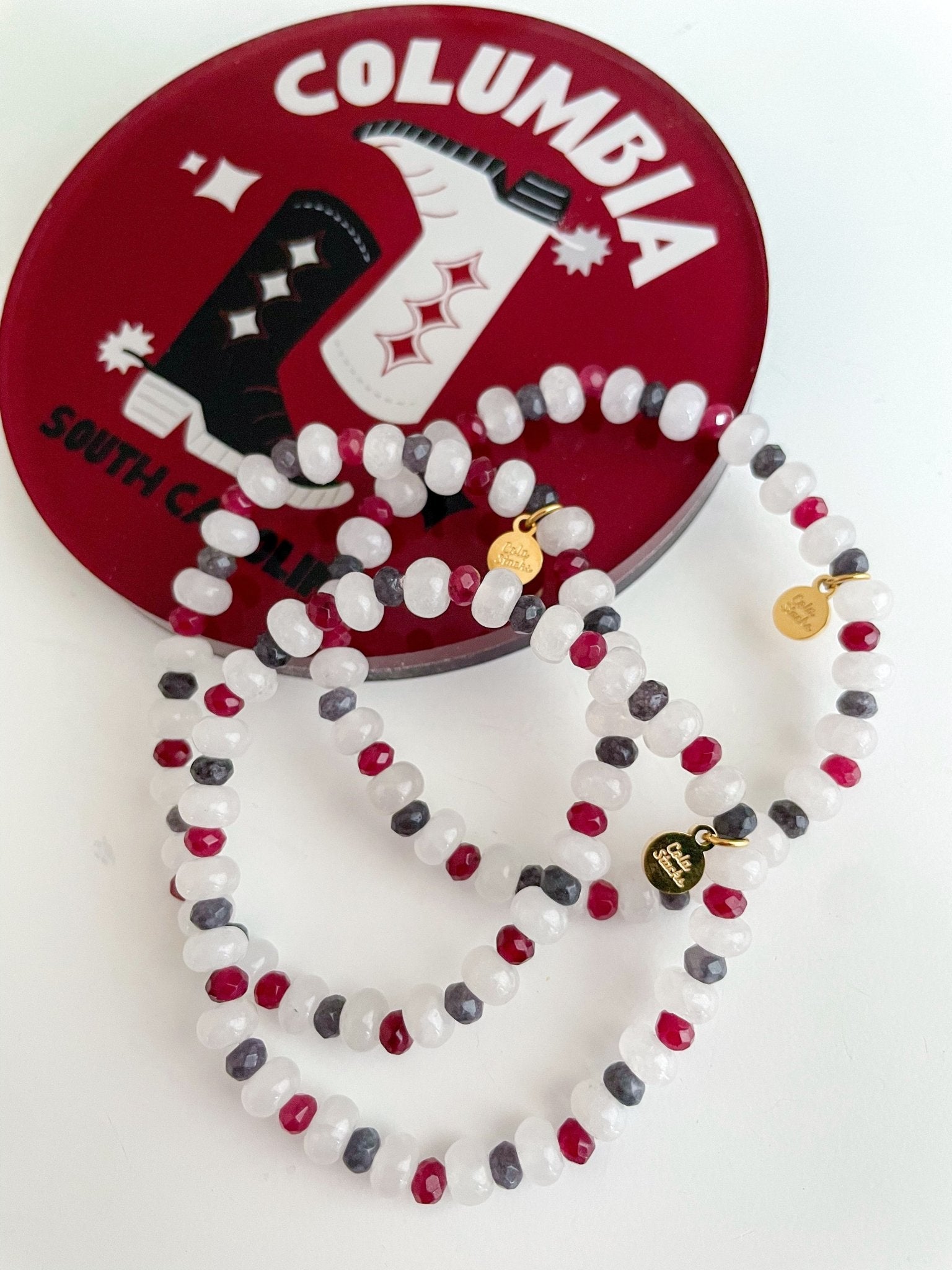 Gamecock Confetti Bracelet - Cola Stacks -