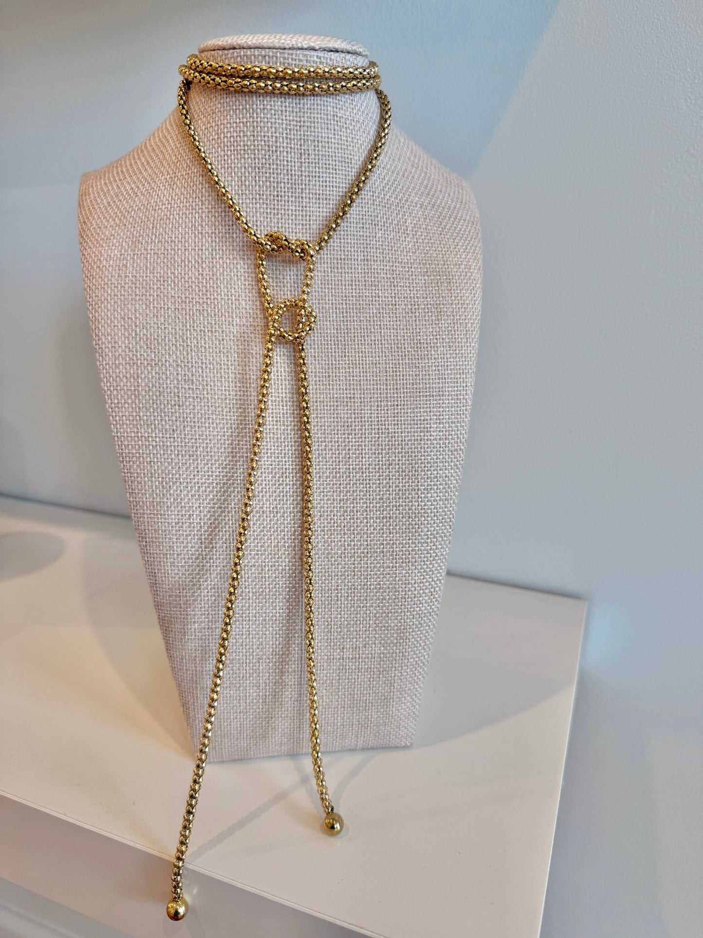 Gold Candlefish Necklace - Cola Stacks -
