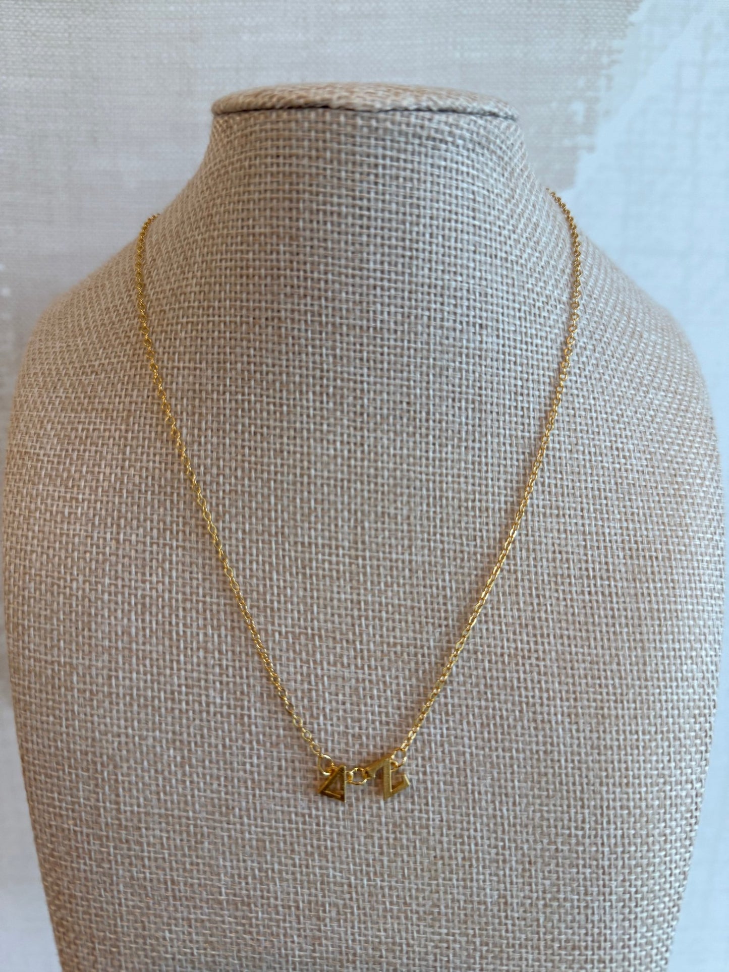 Gold Sorority Necklace - Cola Stacks -