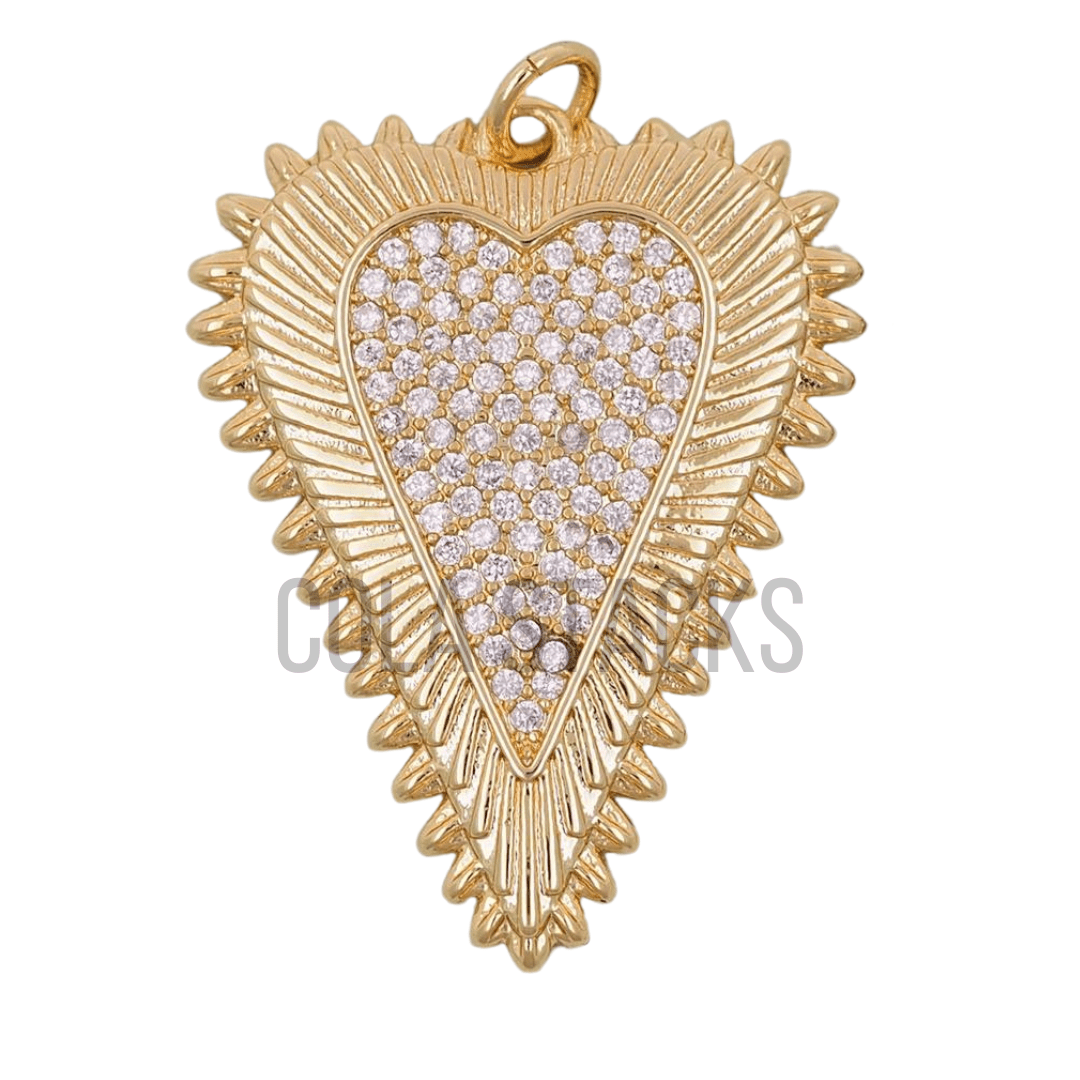 Heart on Fire Charm - Cola Stacks -