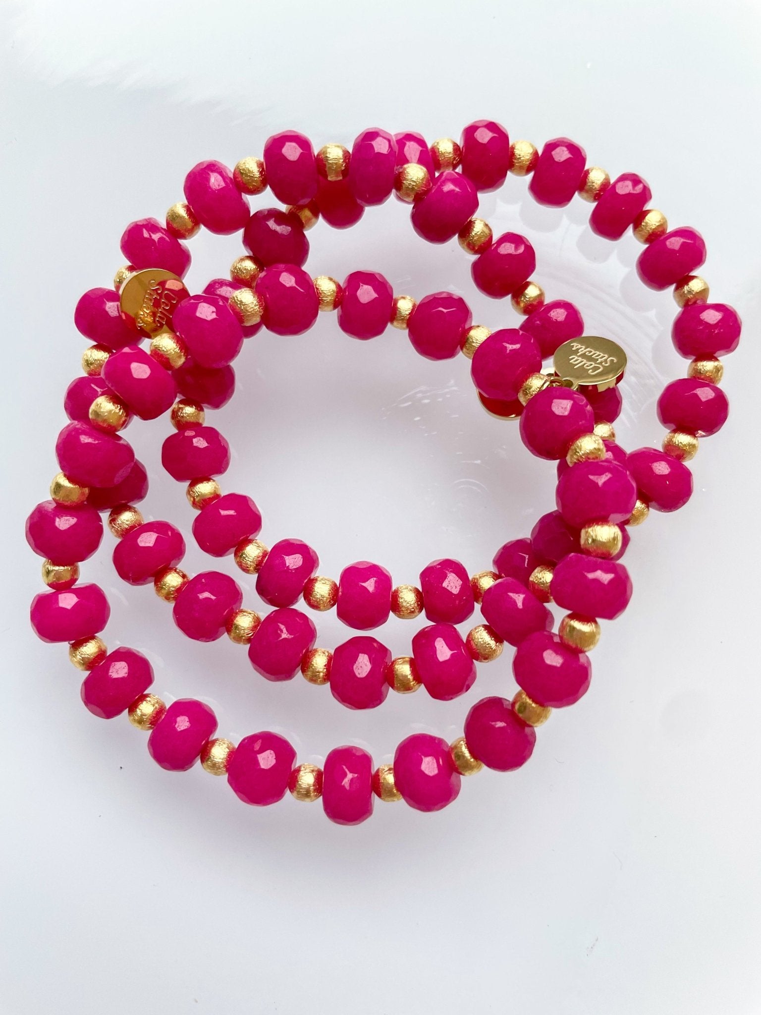 Hot Pink Sequoia Bracelet - Cola Stacks -