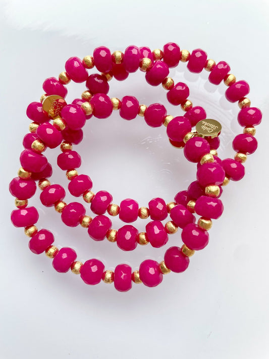 Hot Pink Sequoia Bracelet - Cola Stacks -