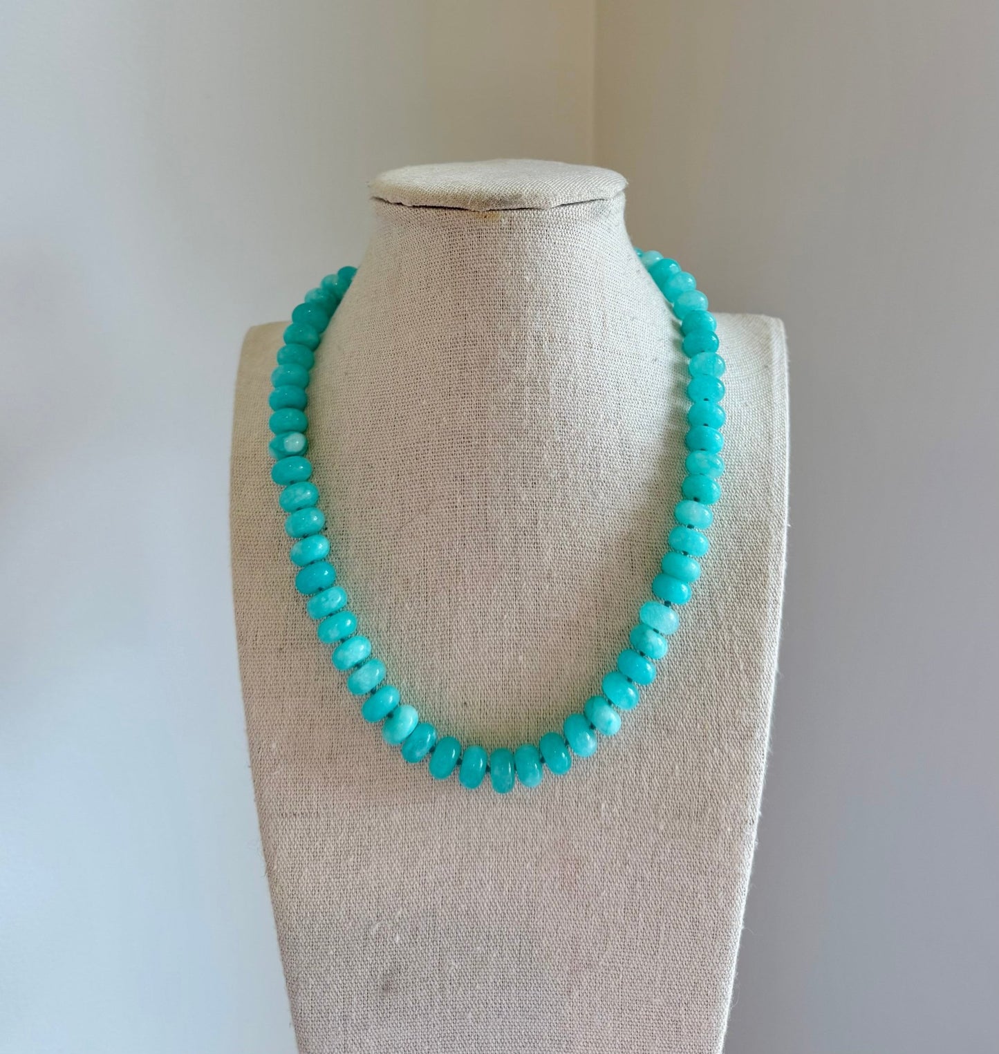 Knotted Blue Necklace - Cola Stacks -