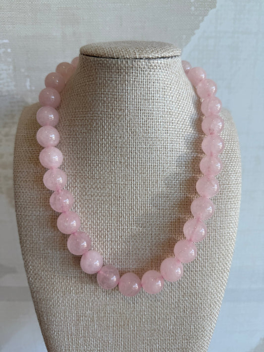 Light Pink Bauble Necklace - Cola Stacks -