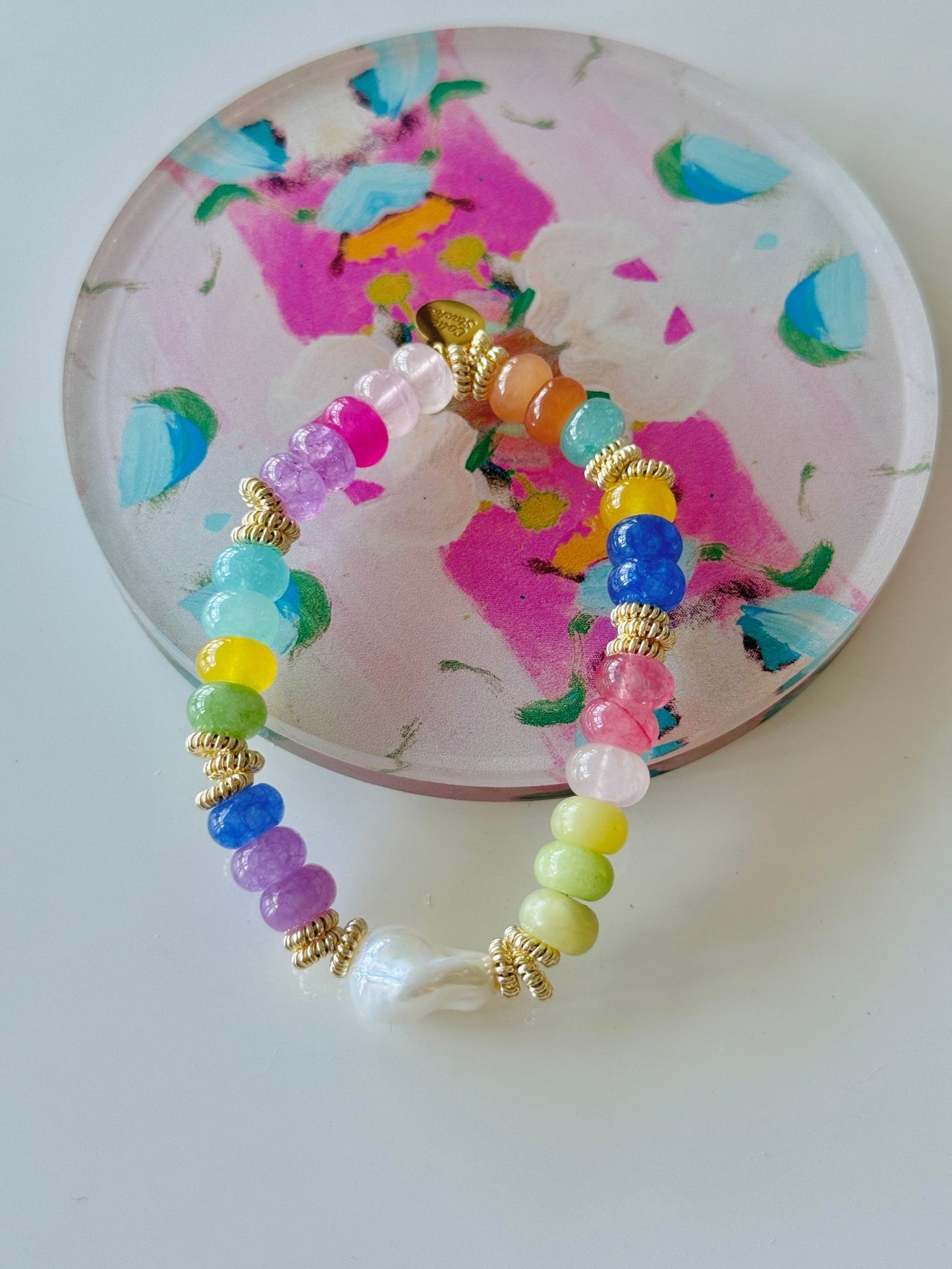 Lollie Pearl Bracelet - Cola Stacks -