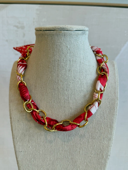 Merry Scarf Chain Necklace - Cola Stacks -