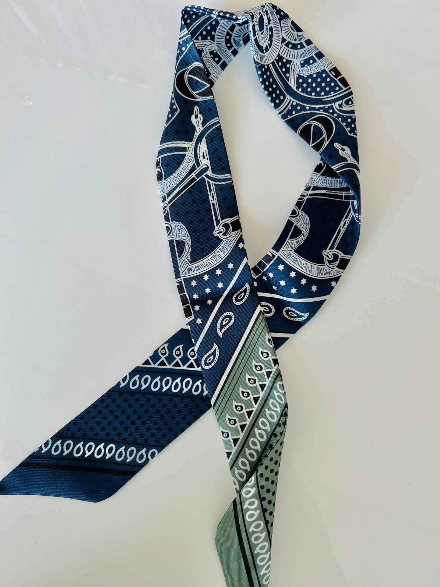 Navy & White Scarf - Cola Stacks -
