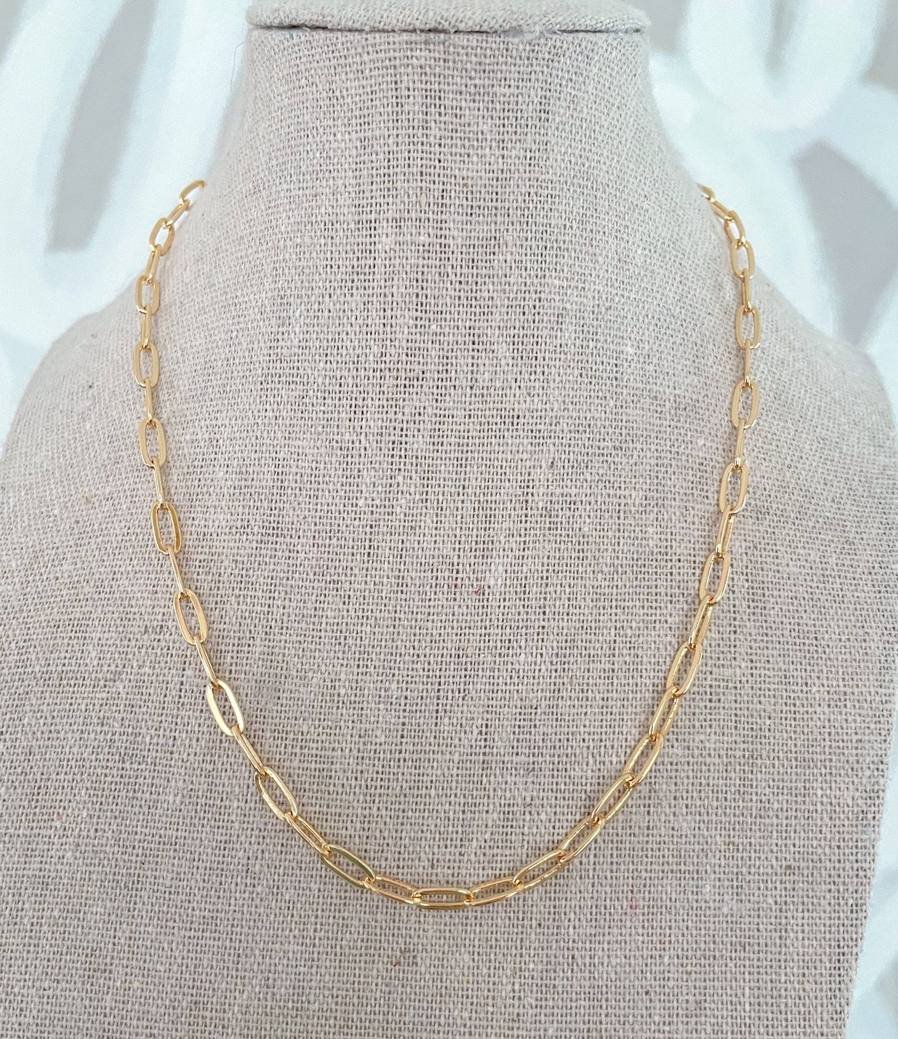 Paperlink Gold Chain Necklace - Cola Stacks -