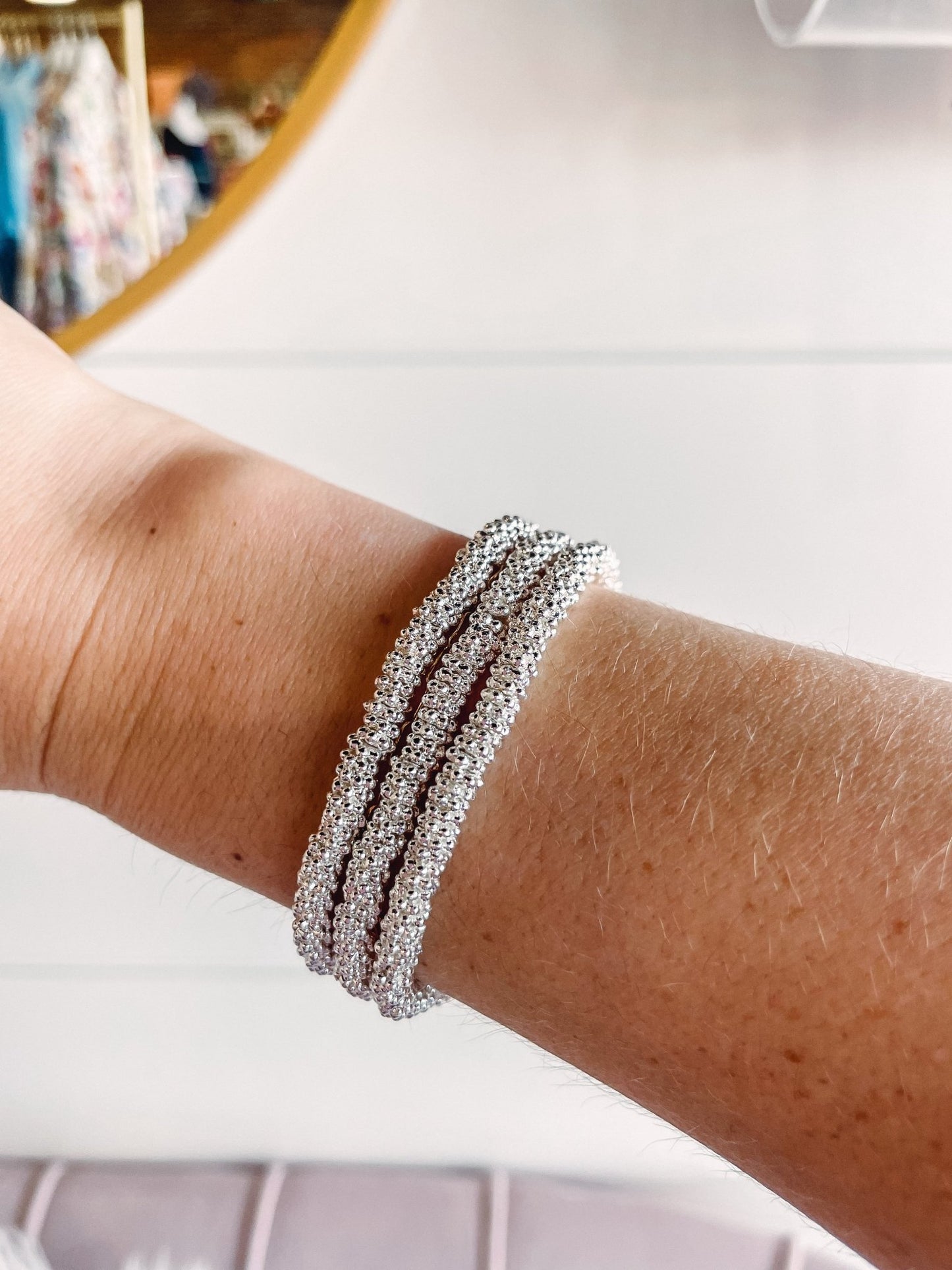 Petite Silver Holly Bracelet - Cola Stacks -