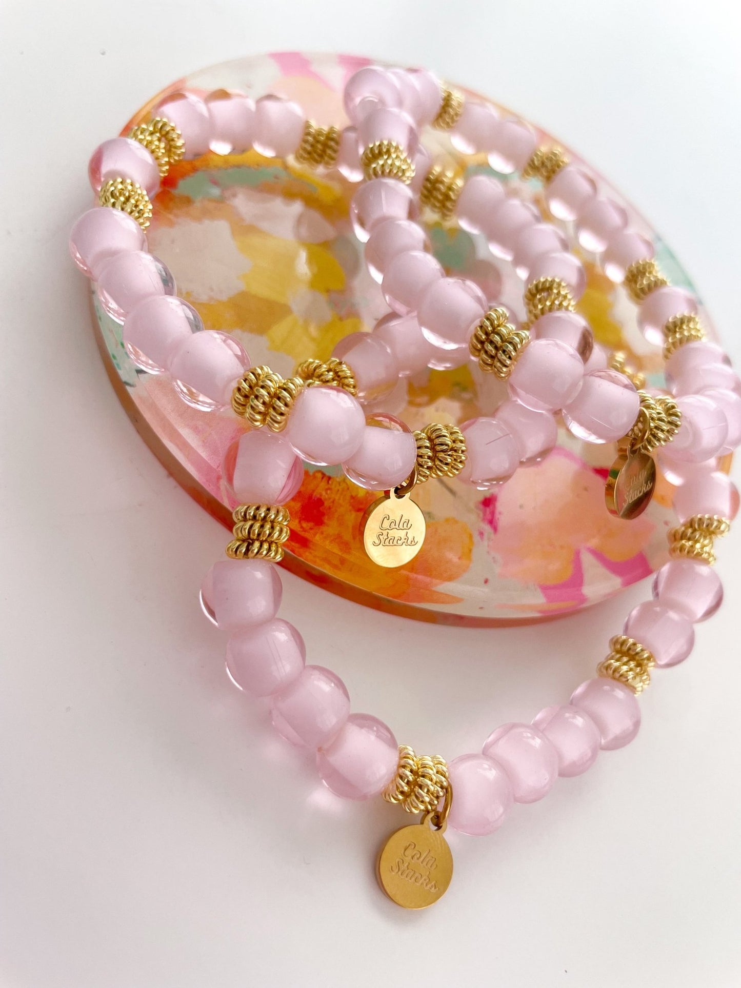 Pink Bonham Bracelet - Cola Stacks -