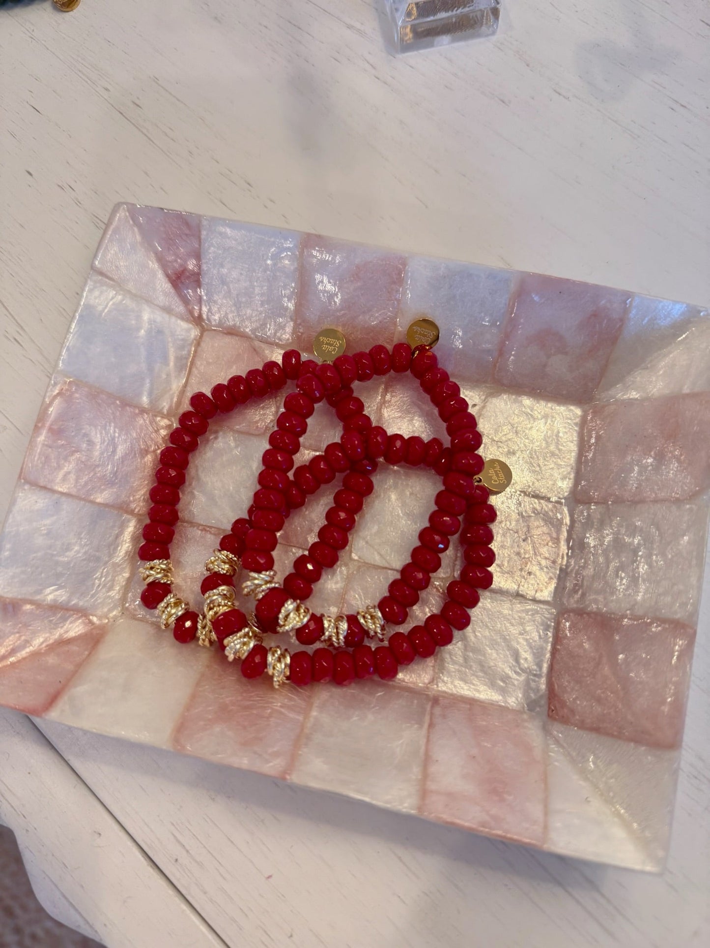 Red Lincoln Bracelet - Cola Stacks -