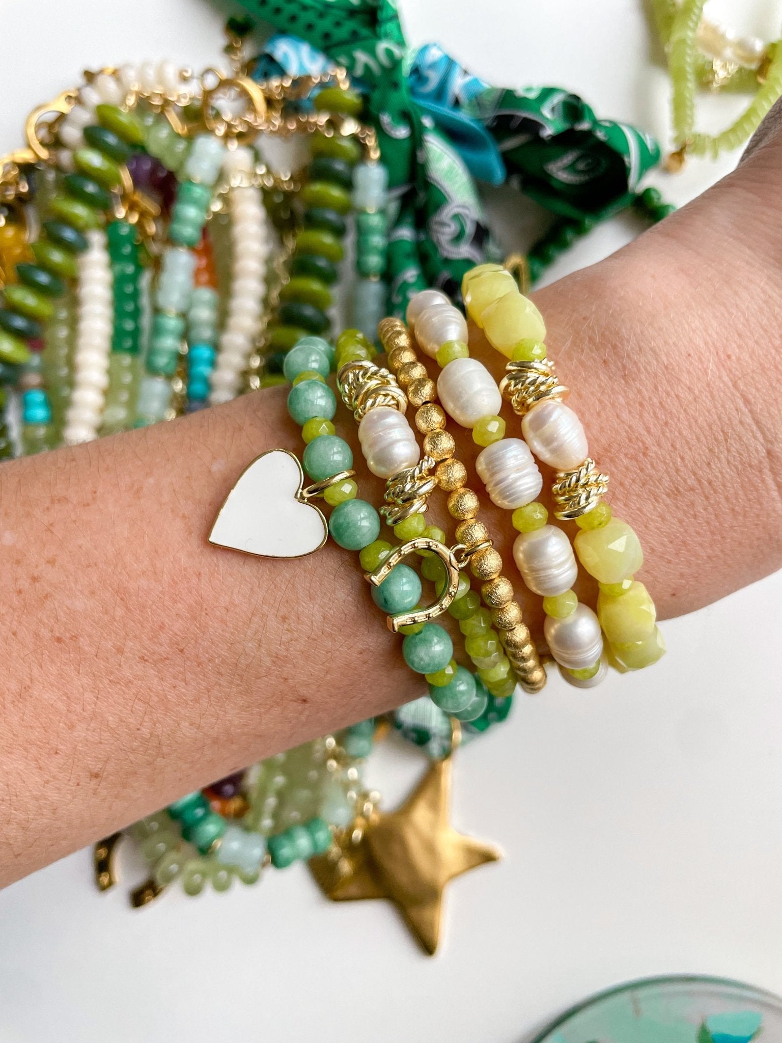 Riley Bracelet - Cola Stacks -