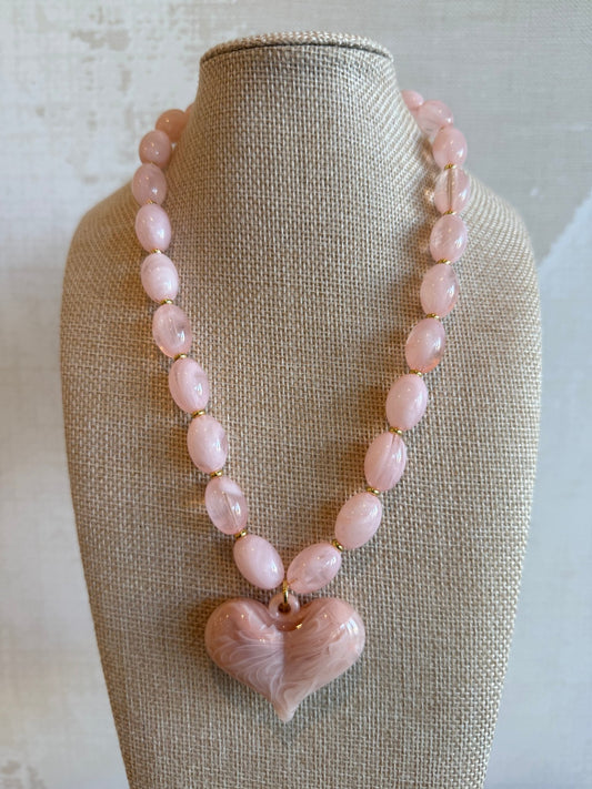 Rosie Heart Necklace - Cola Stacks -