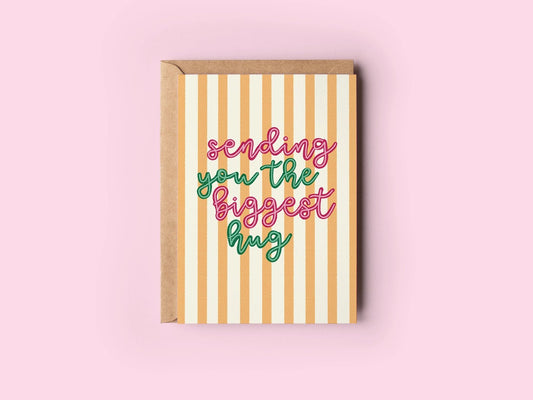 Sending You the Biggest Hug Greeting Card - Cola Stacks -