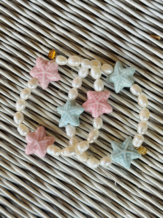 Starfish Pearl Bracelet - Cola Stacks -