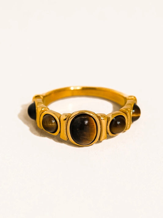 Tiger Eye Ring - Cola Stacks -