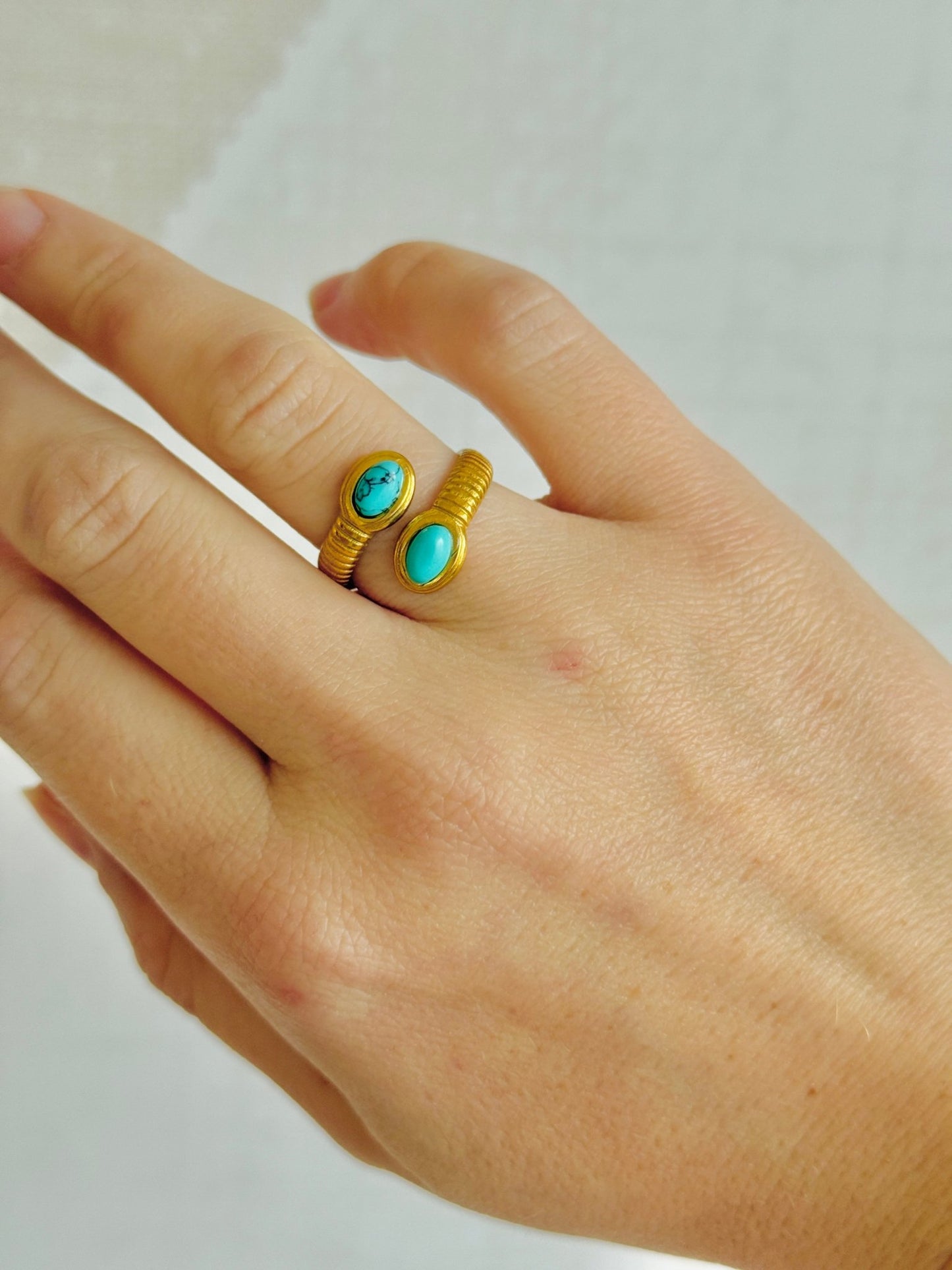 Turquoise Ring - Cola Stacks -