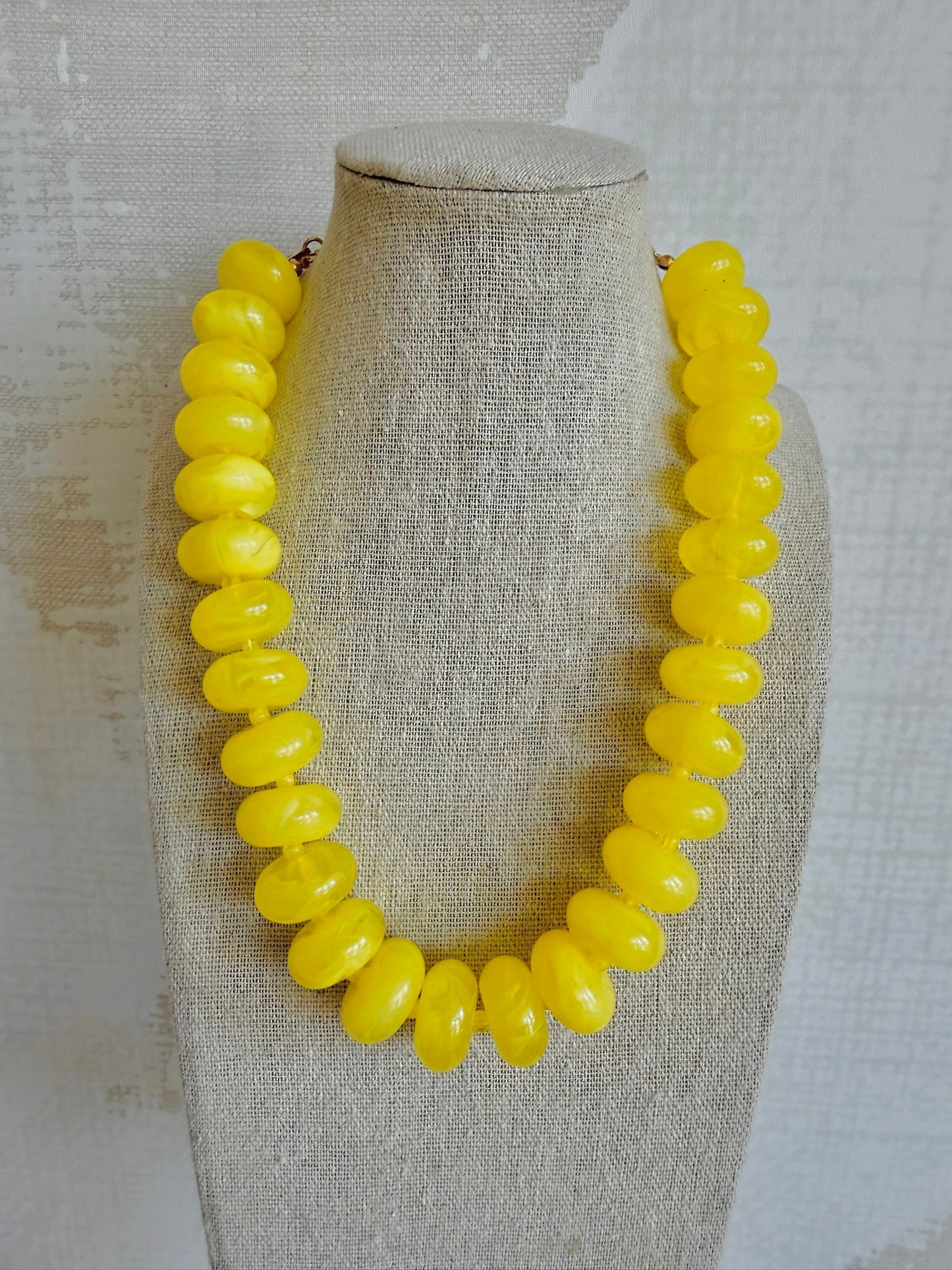 Yellow Bauble Necklace - Cola Stacks -