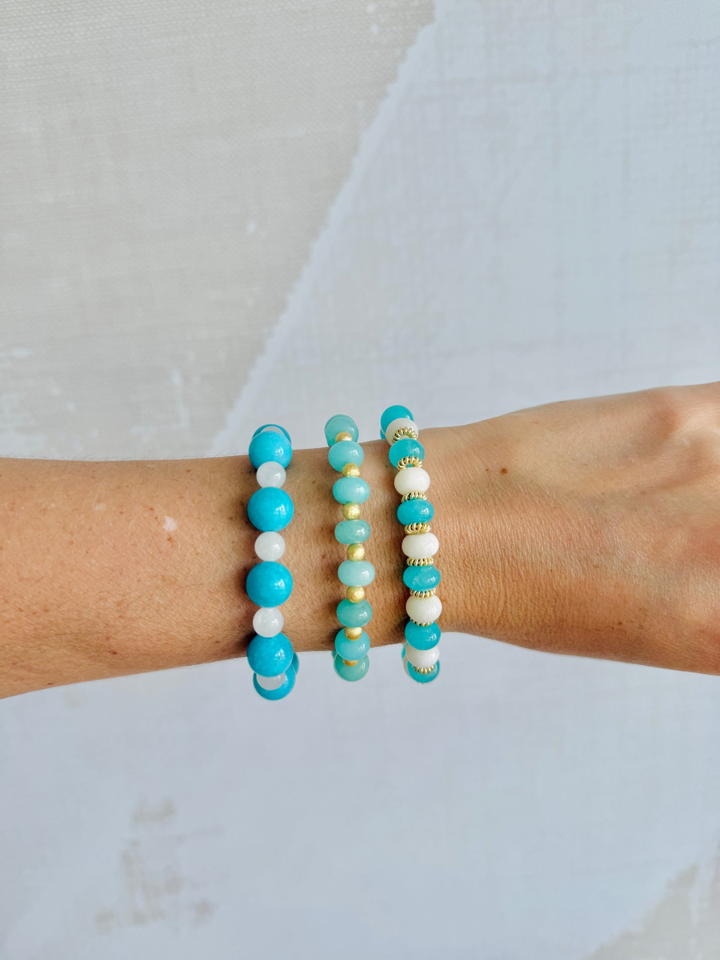 Bright Blue & White Stack