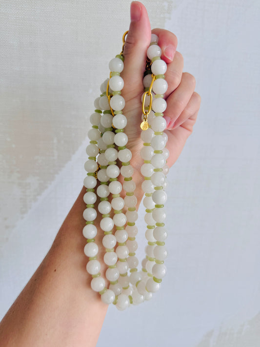 Green & White Necklace