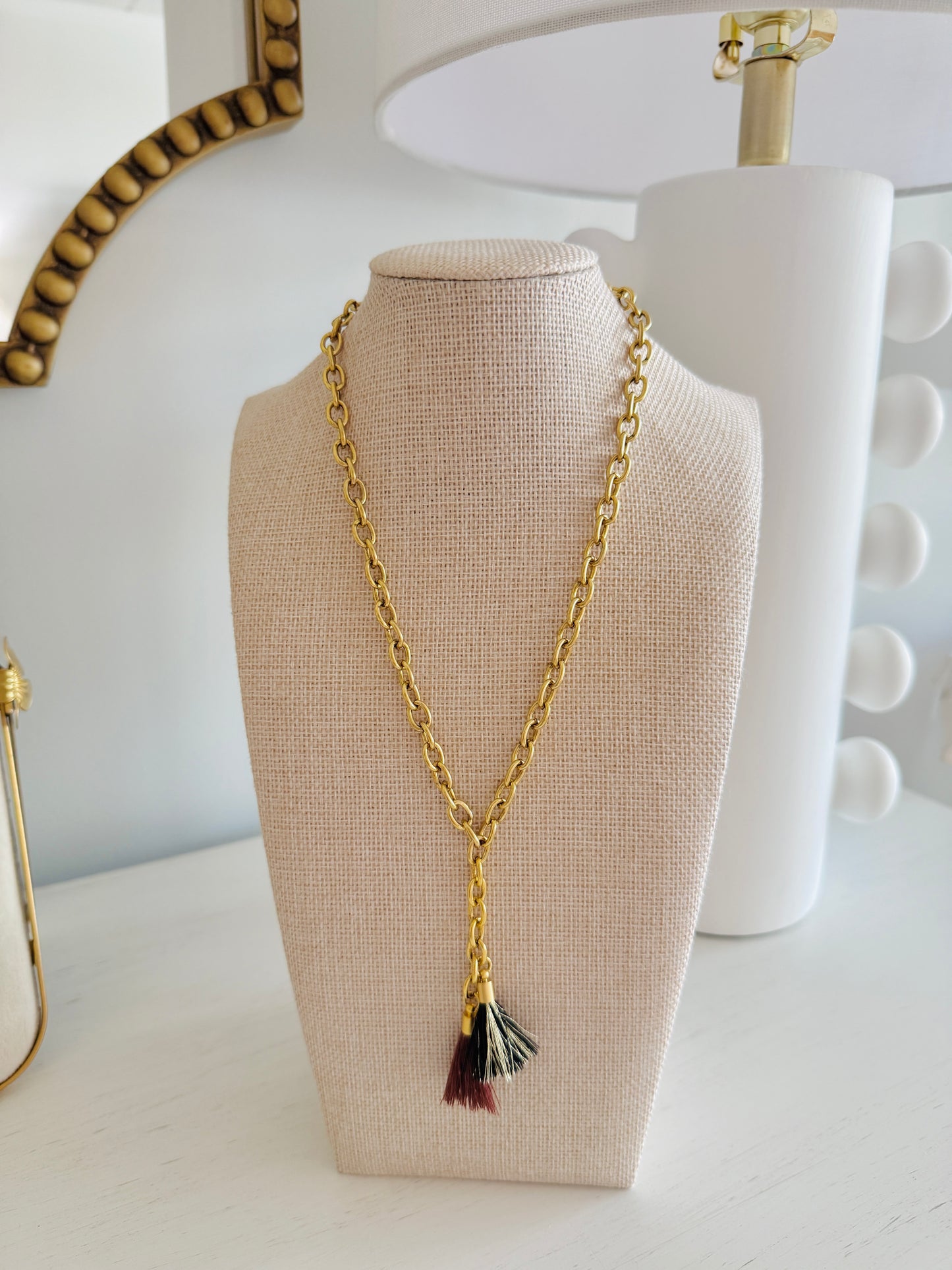 Gamecock Tassel Necklace