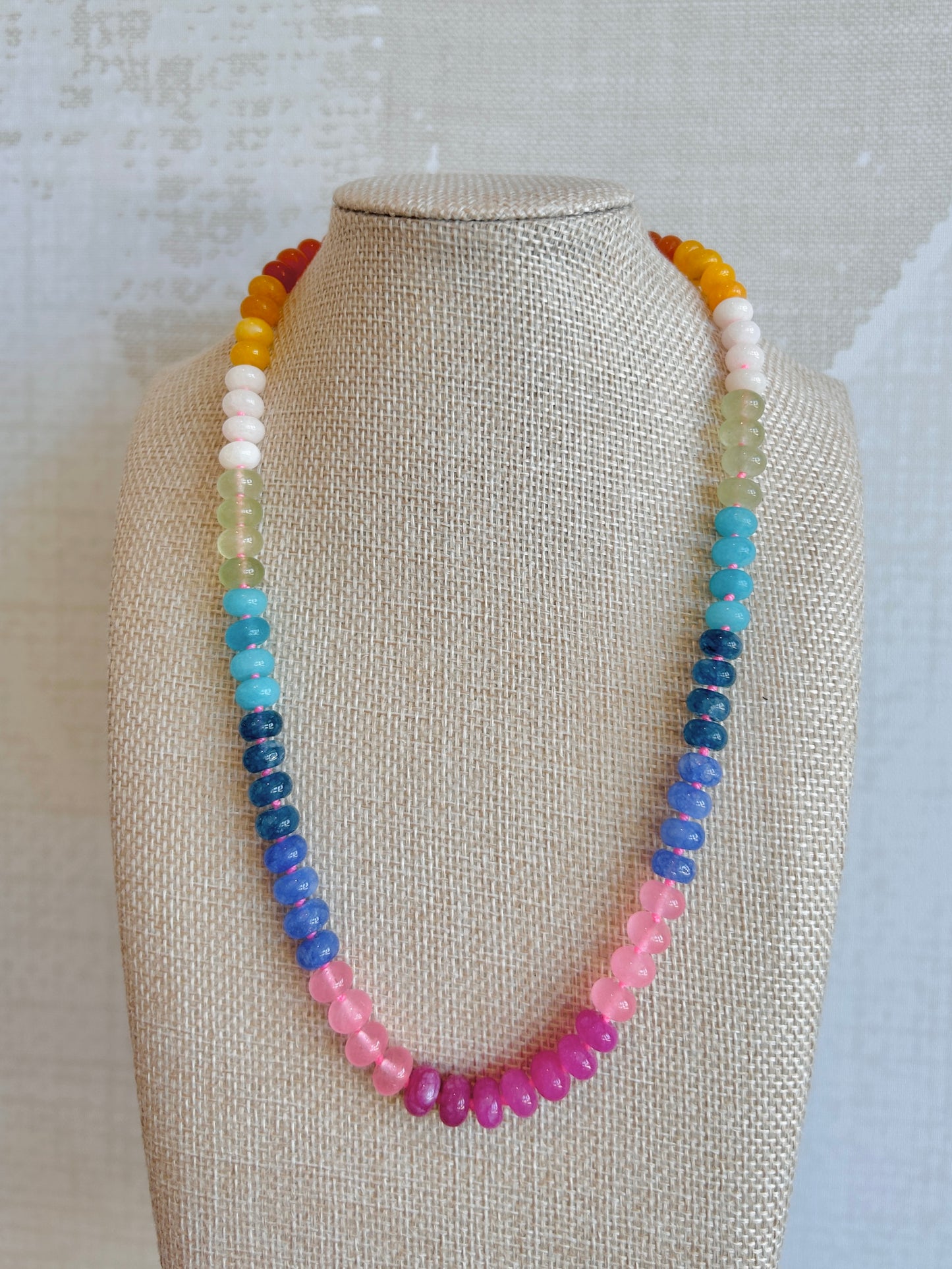 Knotted Rainbow Necklace
