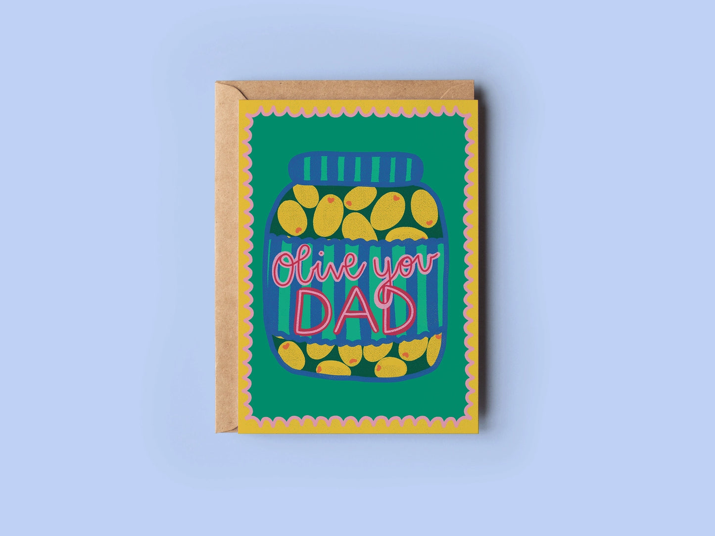 Olive You Dad Greeting Card