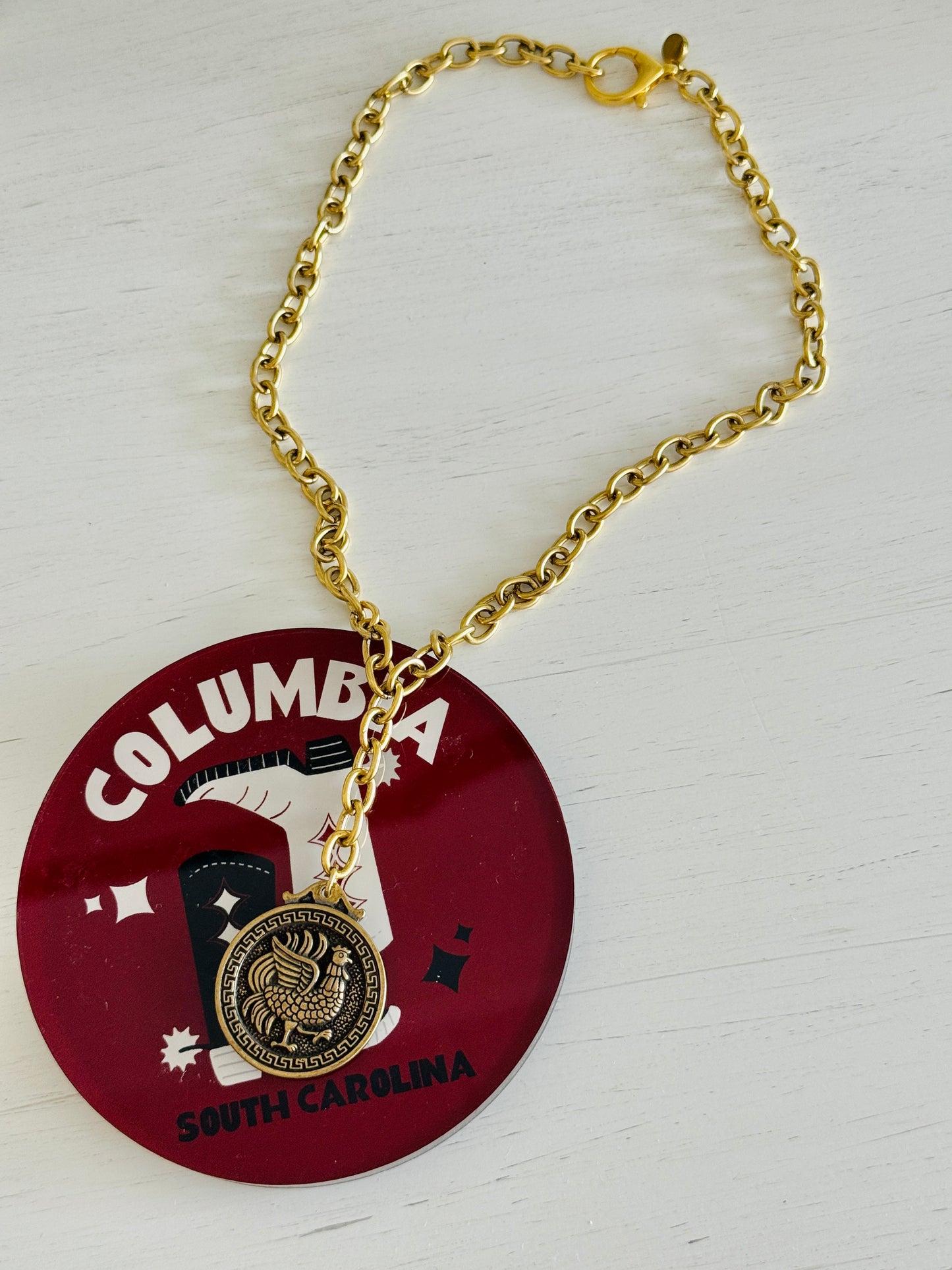Rooster Drop Necklace